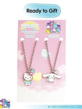 Hello Kitty & Friends Pink and White Sharing Necklace Set - Hello Kitty
